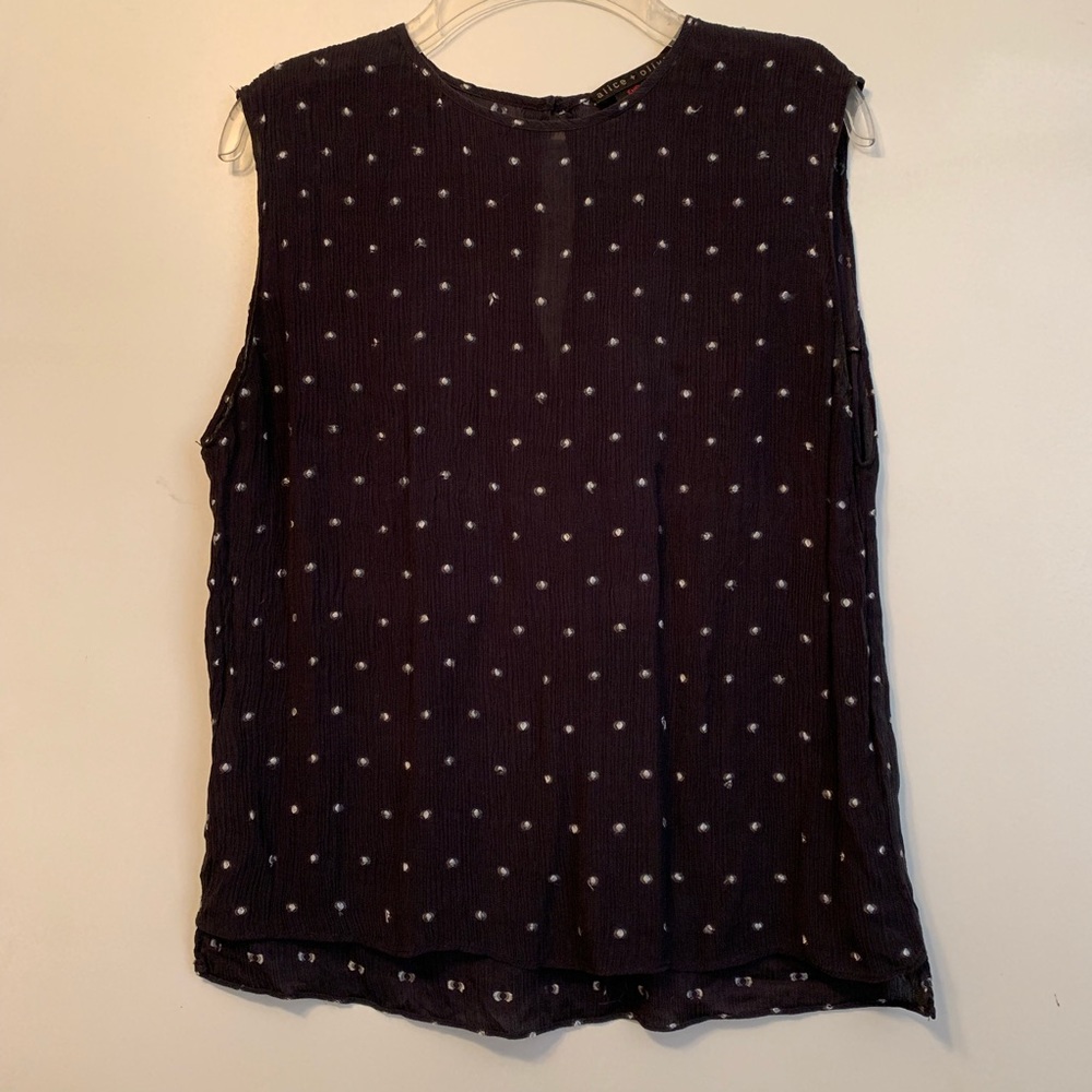 Alice + Olivia Sleeveless Silk Top